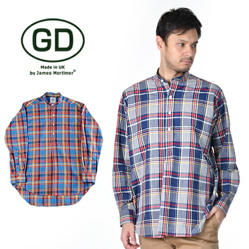 楽天JACKPOT[期間SALE] grandad shirts / グランダッドシャツ　アイリッシュグランダッドカラーシャツ Irish Grandad Collar Shirts 　[20ss新作　メンズ イギリス 英国 おしゃれ かっこいい 紳士 春 夏 大人 彼氏 プレゼント]