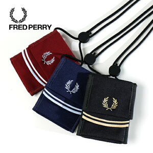 [22年春SALE]FREDPERRY/フレッドペリー 鹿の子ネックポーチ PIQUE NECK POUCH F9583 [メンズ 財布 コインケース 小銭入れ ピケ アウトドア フェス ローレルリーフ　LAUREL LEAF おしゃれ かっこいい 冬服 冬物 冬 大人 彼氏 プレゼント]