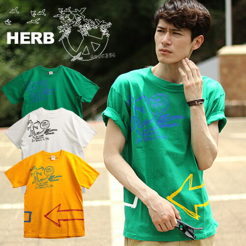 [期間SALE] HERB/ハーブ DIRECTION Tシャツ[レディース 半袖 Tシャツ ティーシャツ カットソー おしゃ..