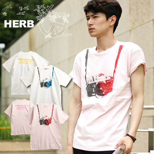 楽天JACKPOT[期間SALE] HERB/ハーブ JOUNALISM Tシャツ[メンズ 半袖 Tシャツ ティーシャツ カットソー おしゃれ かっこいい 紳士 秋服 秋物 秋 冬服 冬物 冬 大人 彼氏 プレゼント]◆50％～59％