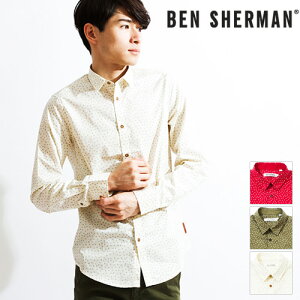 [20秋冬SALE] BENSHERMAN/ベンシャーマン Geo Print 長袖シャツ MA10445[メンズ シャツ 長袖 長袖シャツ カジュアルシャツ おしゃれ かっこいい 紳士 秋服 秋物 秋 冬服 冬物 冬 大人 彼氏 プレゼント]◆50%〜59%