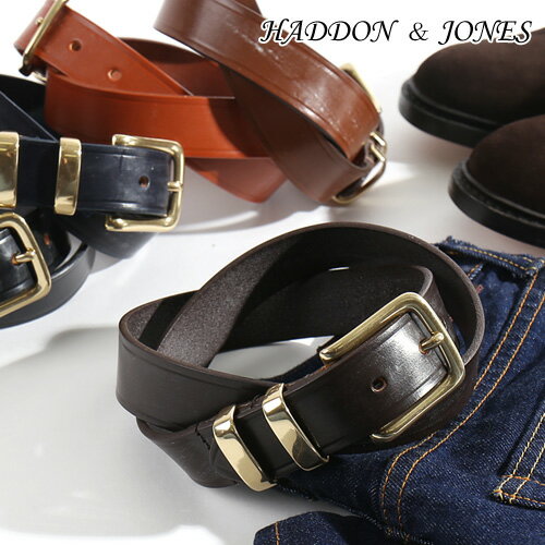 HADDON & JONES/ハッドンアンドジョーンズ ブライドルレザーベルト 2008HL6[メンズ ベルト ブライドルレザー レザーベルト HADDONANDJONES 革 牛革 おしゃれ かっこいい 紳士 秋服 秋物 秋 冬…