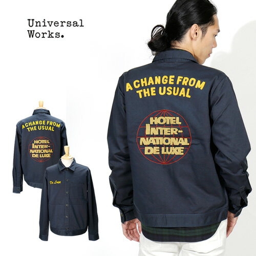 [期間SALE] Universal Works/ユニバーサルワークス シャツジャケット UNIFORM SHIRT UW1821001 19142[メンズ ジャケット ワークジャケット チェーンステッチ ワーク コットンツイル 一重 おし…