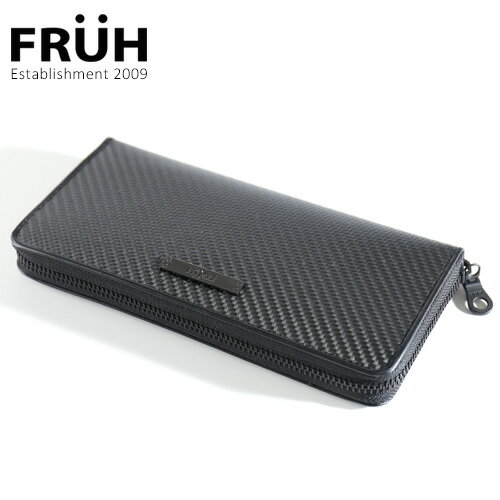 FRUH/フリュー リアルカーボン・ラウンドジップウォレット GL026
