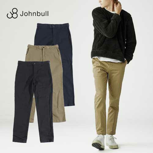 期間SALE Johnbull/ジョンブル Flex Chino Trousers フレックス チノ トラウザー 21238 メンズ ズボン パンツ チノパン ウエストゴム テーパード クロップド 綿 フレックス リラックス ストレッチ スリム 上品 キレイ おしゃれ かっこいい 通年