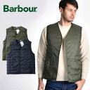 期間SALE Barbour/バブアー カラーレス バッフル ジレ COLLARLESS BAFFLE GILET MGI0059 インナーベスト カラーレスベスト 中綿 ダウン おしゃれ かっこいい 英国 ロイヤルワレント WHITE LABEL 日本規格 紳士 秋 冬 大人 彼氏 プレゼント