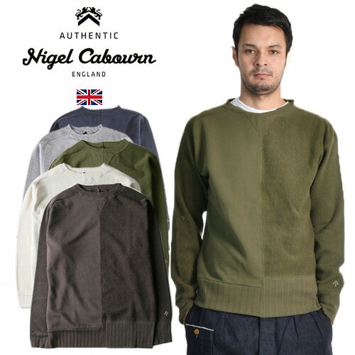 楽天JACKPOTNigel Cabourn/ナイジェル・ケーボン アーミークルージャージーミックス スウェット Army Crew Jersey Mix 80460020010[23年秋冬新作 メンズ スウェット クルーネック クルーネックスウェット おしゃれ かっこいい 冬服 冬物 冬 大人 彼氏 プレゼント]