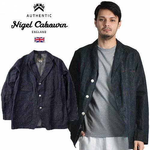 Nigel Cabourn/ナイジェル ケーボン CC22 WORK JACKET COTTON LINEN DENIM 80440080005 INDIGO メンズ 22年春新作 ジャケット コットンリネンデニム デニム 日本製 麻 綿 綿麻混紡 コットン 快適 薄手 おしゃれ かっこいい ヴィンテージ ワーク 春 春物 秋 英国