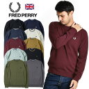 フレッドペリー 服（父向き） FRED PERRY/フレッドペリー クラシッククルーネックジャンパー CLASSIC CREW NECK JUMPER K9601 [23年秋冬新作 メンズ 長袖 ニット セーター クルーネック ウール メリノウール 羊毛 ティップライン おしゃれ かっこいい 紳士 秋物 秋 冬物 冬 大人 彼氏 プレゼント]