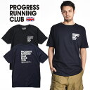 The Progress Running Club/プログレス ランニングクラブ PRC 1998 Back Print T-Shirts Tシャツ T-Shirt 22年春新作 メンズ 英国 UK ロンドン スポーツ プリントT ロゴT レア コットン100 綿100 Black/Navy ストリート おしゃれ 夏 大人