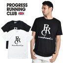 The Progress Running Club/プログレス ランニングクラブ PRC Badge Logo T-Shirts Tシャツ T-Shirt 22年春新作 メンズ 英国 UK ロンドン スポーツ プリントT ロゴT コットン100 綿100 ストリート おしゃれ 夏