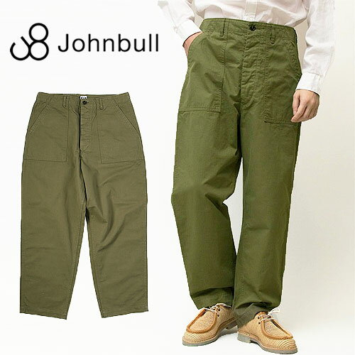 楽天JACKPOT[期間SALE] Johnbull/ジョンブル UTILITY TROUSERS ユーティリティー テーパードトラウザーズ ヘリンボン SC110 ヴィンテージテイスト[メンズ ワイド ズボン ベイカーパンツ ロングパンツ オリーブ グリーン おしゃれ かっこいい 紳士 夏 大人 彼氏 ]