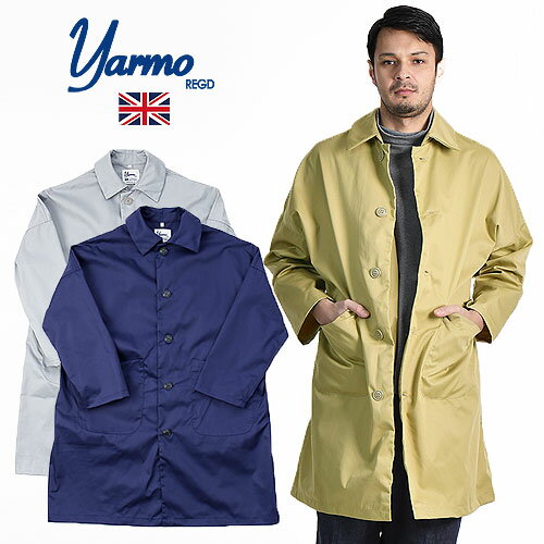 Yarmo/ヤーモ ツイル スプリング ダスターコート Duster Coat YAR-22SS 18[22年春新作 メンズ パーカー 英国製 ワーク ロングコート CC41 ミリタリー オーバーサイズコート ユニセックス ポリコットン 綿 ツイル生地 おしゃれ かっこいい 大人 彼氏 プレゼント]