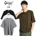 ジチピ Tシャツ メンズ Gicipi/ジチピ クルーネックT リラックスフィット 半袖カットソー TONNO（トーンノ）COSTINA 1x1 2301P/2401P [メンズ 半袖 Tシャツ イタリア製 made in italy イタリア コットン シンプル おしゃれ かっこいい 春 夏 大人 彼氏 プレゼント]