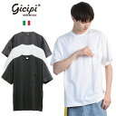 Gicipi/ジチピ 半袖カットソー ポケットTシャツ T Shirts リラックスフィット DOPPIO RITORTO GRANCHIO（グラーンキオ）2304P 23年春夏新作 メンズ クルーネック イタリア製 italy 胸ポケット コットン シンプル おしゃれ かっこいい 春物 夏物 大人 プレゼント