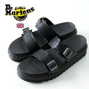 Dr.martens/ドクターマーチン レザーサンダル Strap Slide Sandal Myles マイルズ 23523001 Black Brando