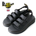 Dr.martens/ドクターマーチン LORSAN SOLOMAN ソロマン 25767001 Black Hydro サンダル[メンズ シューズ サンダル 靴 コンフォートサンダル バックストラップ リゾート レザーサンダル 甲の3本ベルト モード おしゃれ かっこいい 春夏 軽量 大人 プレゼント 父の日]