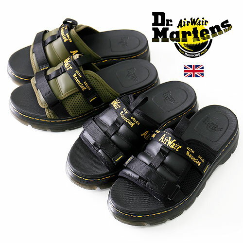 Dr.martens/ドクターマーチン Ayce レザーメッシュサンダル Milled Coated Leather & Mesh 30852001/30852538【メンズ コンフォートサンダル スリッパ スライド AirWair リラックス ベルクロストラップ ヒールループ 革 おしゃれ かっこいい 大人 プレゼント 正規品]