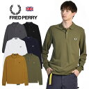 フレッドペリー FRED PERRY/フレッドペリー LONGSLEEVE PLAIN POLO SHIRT M6006 ロングスリーブポロシャツ 長袖 単色[23年秋冬新作 鹿の子 カノコ ピケ コットン 父の日 メンズ ユニセックス スポーツ 英国 イギリス UK M3 月桂樹 フレッド・ペリー お洒落 定番 大人 タウン]