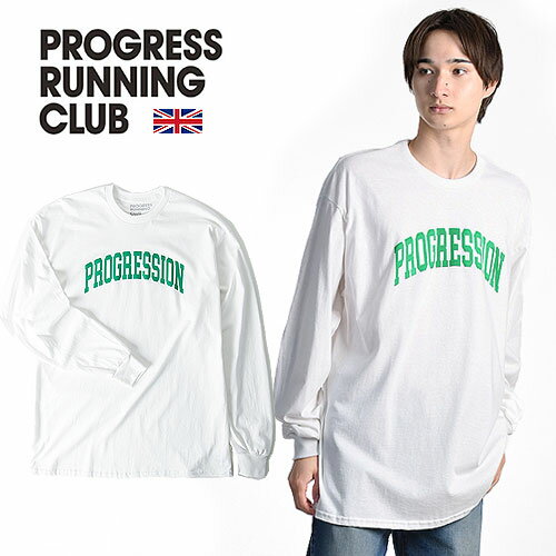  The Progress Running Club/プログレス ランニングクラブ PROGRESS ARCH ロングスリーブTシャツ T-Shirt