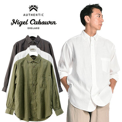 Nigel Cabourn/ナイジェル・ケーボン ブリティッシュオフィサーズシャツ -タイプ2 ヘンプ BRITISH OFFICERS SH TYPE2 HEMP 80480010003