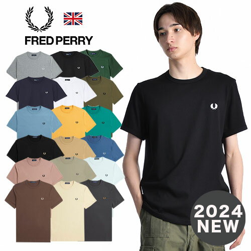 楽天JACKPOTFRED PERRY/フレッドペリー クルーネック リンガーTシャツ RINGER T-SHIRT M3519[24年春夏新作 ラッピング無料 無料ラッピング メンズ 半袖 Tシャツ ワンポイント 刺繍 コットン リラックス 定番 スタンダード シンプル おしゃれ かっこいい 大人 彼氏 プレゼント]