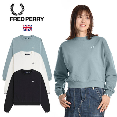 FRED PERRY/�ե�åɥڥ꡼ TIPPED SWEATSHIRT LADY`S �ƥ��åץ� �������åȥ���� G1148[��ǥ��� �ɥ��åץ������� ...