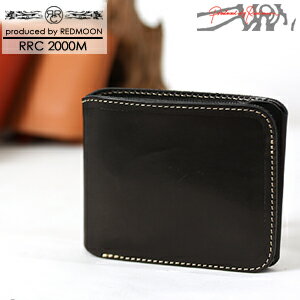 REDMOON レッドムーン RRC 2000M 二つ折り財布 黒[メンズ 本革 折りたたみ財布 二つ折り財布 ショートウォレット メンズ 短財布 本革 レザー おしゃれ かっこいい 紳士 秋服 秋物 秋 冬服 冬物 冬 大人 彼氏 プレゼント]