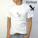 楽天JACKPOT[期間SALE] TWO LEGS/トゥーレッグス チェック柄 ロゴTシャツ[メンズ 半袖 Tシャツ ティーシャツ カットソー おしゃれ かっこいい 紳士 秋服 秋物 秋 冬服 冬物 冬 大人 彼氏 プレゼント]◆50％～59％