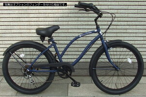【レビュー12件!】【期間限定特別割引!35,000円→31,000円】【5月中旬入荷予約】【マットネイビー!!】ローズタトゥー変速ギヤ付き24インチ【アウトレット】ビーチクルーザー♠fivecard-bike湘南の自転車ビーチクルーザーカスタム専門店!ジャックポット湘南