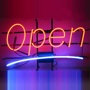 Rakuten - 送料無料！！Openオープンネオンサインラインビッグ　全2色！！（レッドブルー、ブルーレッド）♠ ジャックポット湘南