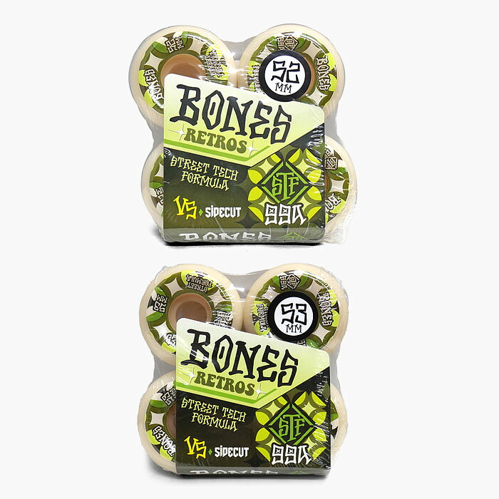 【5%OFF】BONES WHEEL RETROS STF V5 99A 52mm/53mm ボーンズ ウィール レトロ ストリート テック フォーミュラ スケートボード スケボー 緑