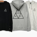 【返品交換不可】HUF TT LOGO PO HOODIE PF00100 ハフ TTロゴ パーカー メンズ/フーディー/黒/グレー/長袖/スウェット/エッセンシャルズ/プルオーバー/並行輸入品