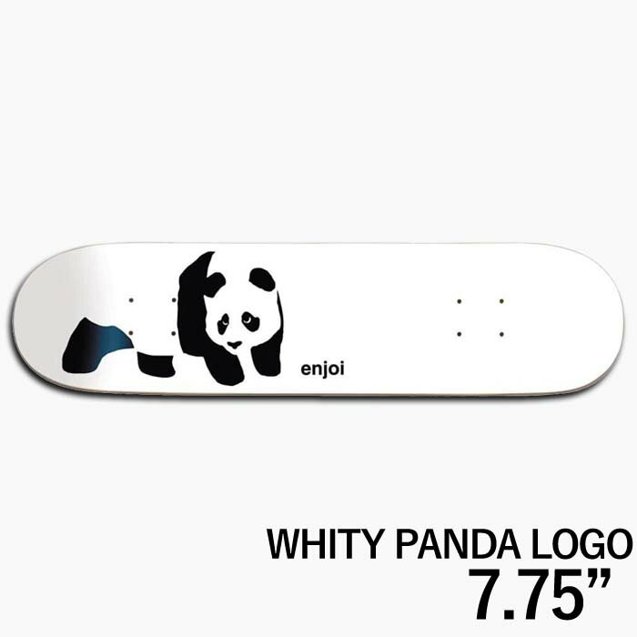 【スケボー デッキ 7.5 7.75 8.0 8.25 8.5】ENJOI WHITEY PANDA LOGO R7 エンジョイ スケートボード デッキ単体 パンダ 白 大人用 子供用 キッズ