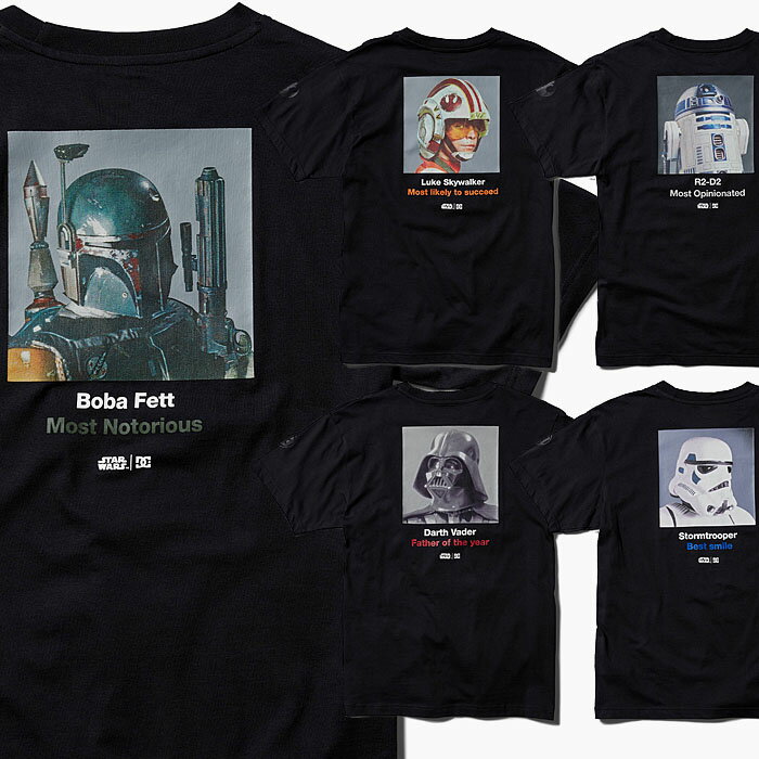 楽天セレクトショップ JACKPOT STOREDC STAR WARS CLASS HSS[DCシューズ スター・ウォーズ クラス 半袖Tシャツ][メンズ/黒/ストリート系ブランド/ロゴ/フォトT/映画コラボ]