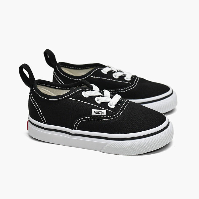 VANS AUTHENTIC ELASTIC LACE K VN0A34A1LXN[バンズ オーセンティック キッズ][ゴムひも/USA企画/黒白/キャンバス/スニーカ/シューズ/子供靴]