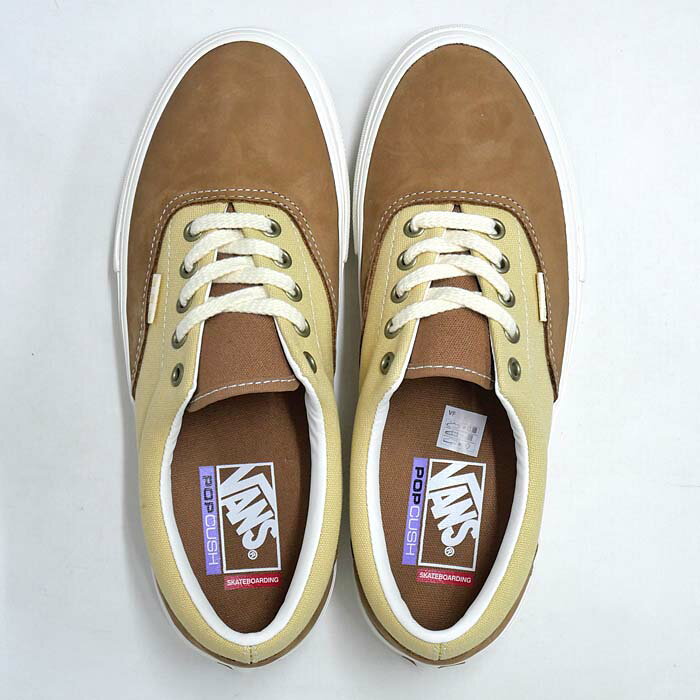 VANS SKATE ERA VN0A5FC9BRO[バンズ スケートエラ][メンズ/ヴァンズ/スニーカー/スケシュ−/茶色 ベージュ/ヌバック キャンバス/プロ/PRO/USA企画/新作]