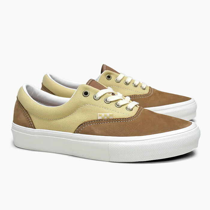 VANS SKATE ERA VN0A5FC9BRO[バンズ スケートエラ][メンズ/ヴァンズ/スニーカー/スケシュ−/茶色 ベージュ/ヌバック キャンバス/プロ/PRO/USA企画/新作]