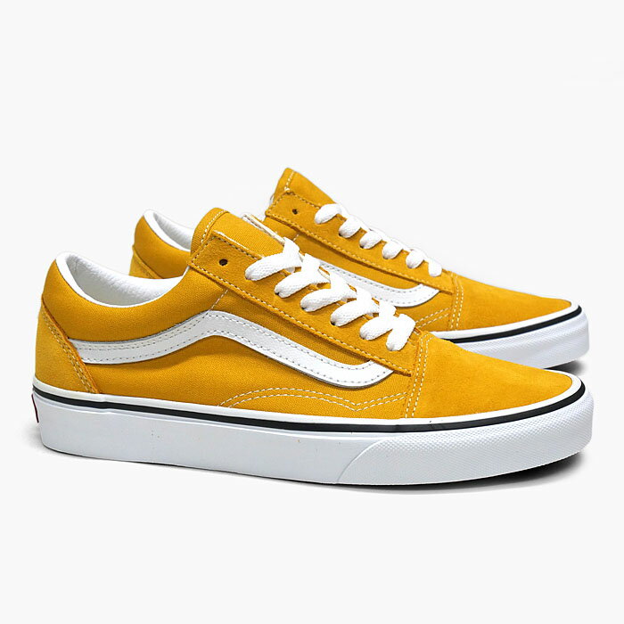 【バンズ オールドスクール】VN0A5KRSF3X VANS OLD SKOOL[COLOR THEORY GOLDEN YELLOW 黄色 イエロー][ヴァンズ スニーカー レディース スエード キャンバス US企画]