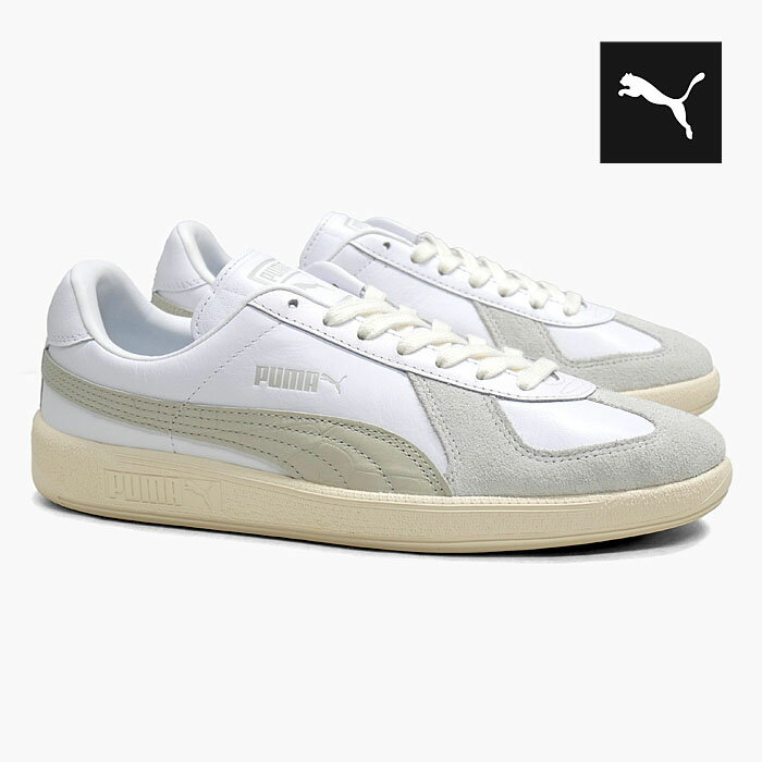 PUMA ARMY TRAINER CROC 384399-01[プーマ アーミートレーナー クロコダイル 白グレー][スニーカー/メンズ/レザー/スエード/クロコ柄/2022春夏]