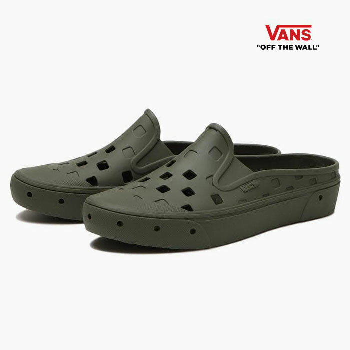 バンズ スリッポン ミュール サンダル VANS SLIP-ON MULE TRK VN0005V850K メンズ レディース ラバーシューズ カーキ モスグリーン 緑 水陸両用シューズ