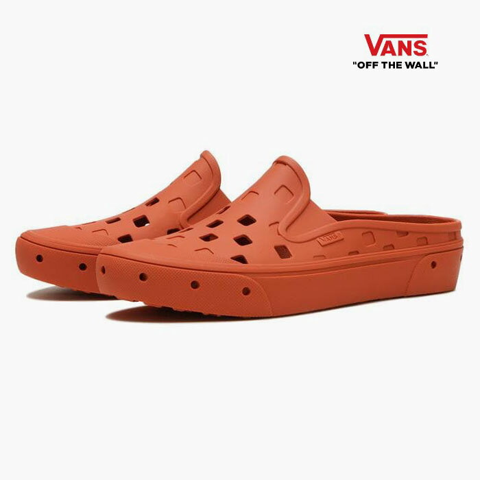 バンズ スリッポン ミュール サンダル VANS SLIP-ON MULE TRK VN0005V8GWP メンズ レディース ラバーシューズ 赤 オレンジ 水陸両用シューズ