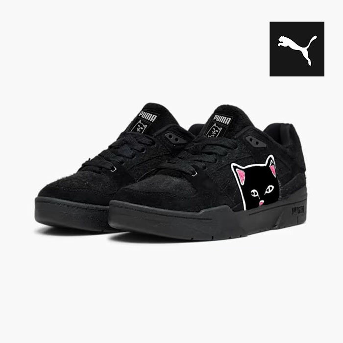 プーマ スリップストリーム リップンディップ PUMA SLIPSTREAM RIPNDIP 393538-02 メンズ レディース スニーカー 黒 スエード 猫