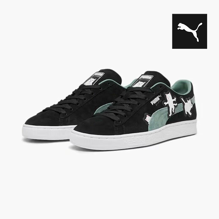 プーマ スウェード リップンディップ PUMA SUEDE RIPNDIP 393872-01 メンズ レディース スニーカー 黒 スエード 猫