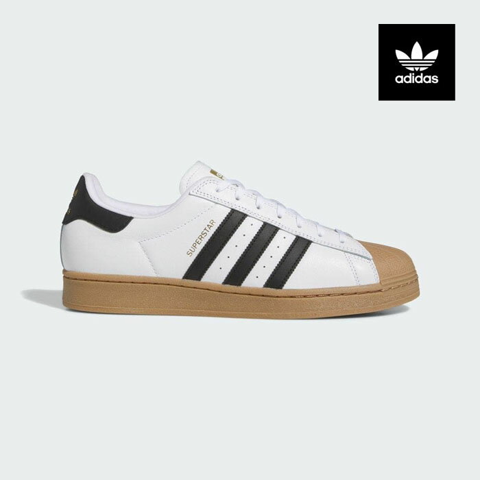 【毎日発送】アディダス スーパースター メンズ スニーカー ADIDAS SKATEBOARDING SUPERSTAR ADV IE0669 レザー スケシュー 白黒ガムソール スケートボードシューズ スケボーシューズ