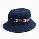 バケットハット THE HUNDREDS ザ・ハンドレッズ PERRY BUCKET HAT T18S206010 NAVY ハット 帽子 ネイビー 紺 メンズ ロゴ 刺繍 アウトドア スケートボード ストリート フェス キャンプ コットン プレゼント 1