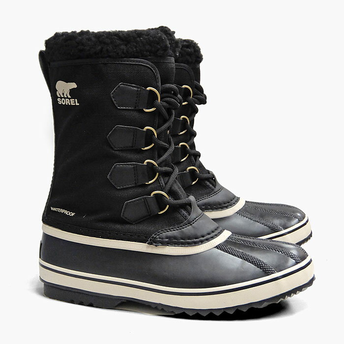 【20%OFF】ソレル ブーツ メンズ 黒 防水 防寒 耐寒 SOREL 1964 PACK NYLON BLACKTUSK NM3487 011 ウィンターブーツ スノーブーツ ナイロン 1964 パックナイロン