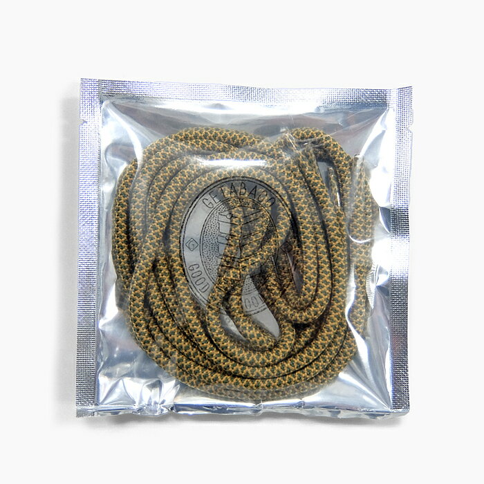 【毎日発送】GETABACO ROPE LACES CAMO ゲタバコ ロープレース 5mm/120cm カモカーキ緑 シューレース/靴紐/日本製/丸紐/スニーカー