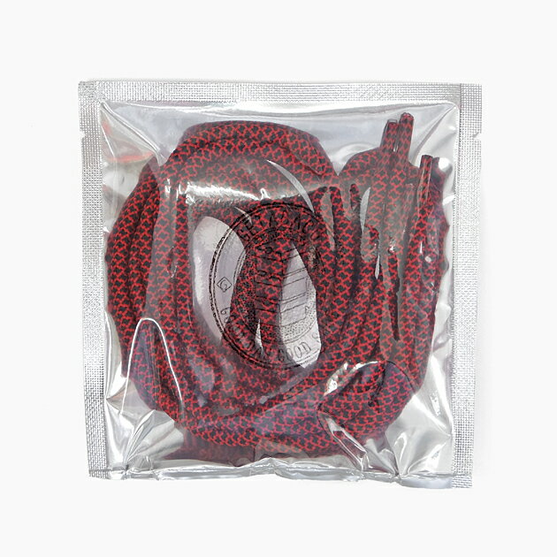 【毎日発送】GETABACO ROPE LACES DARK RED ゲタバコ ロープレース 5mm/120cm 黒赤 シューレース/靴紐/日本製/丸紐/スニーカー