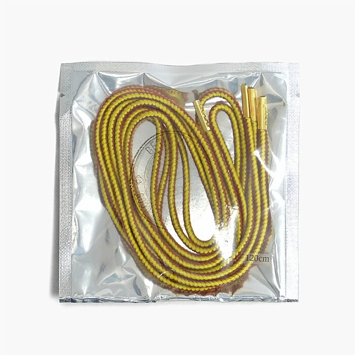 【毎日発送】GETABACO 靴ひも METAL TIP TIGER LACES 120cm YELLOW×BROWN ゲタバコ メタルチップ タイガーレース シューレース 黄 茶